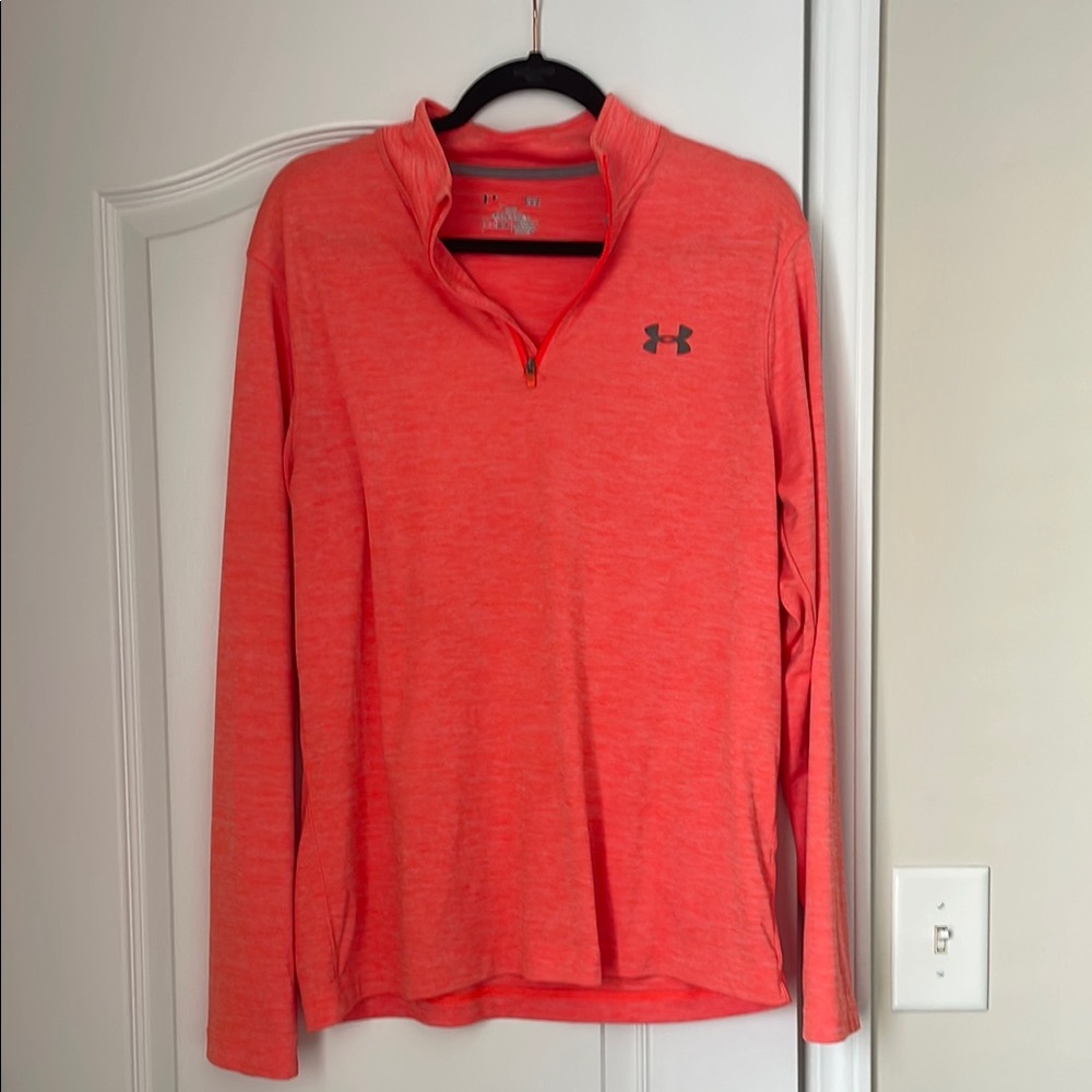 Under Armour Bright Coral Half-Zip Top